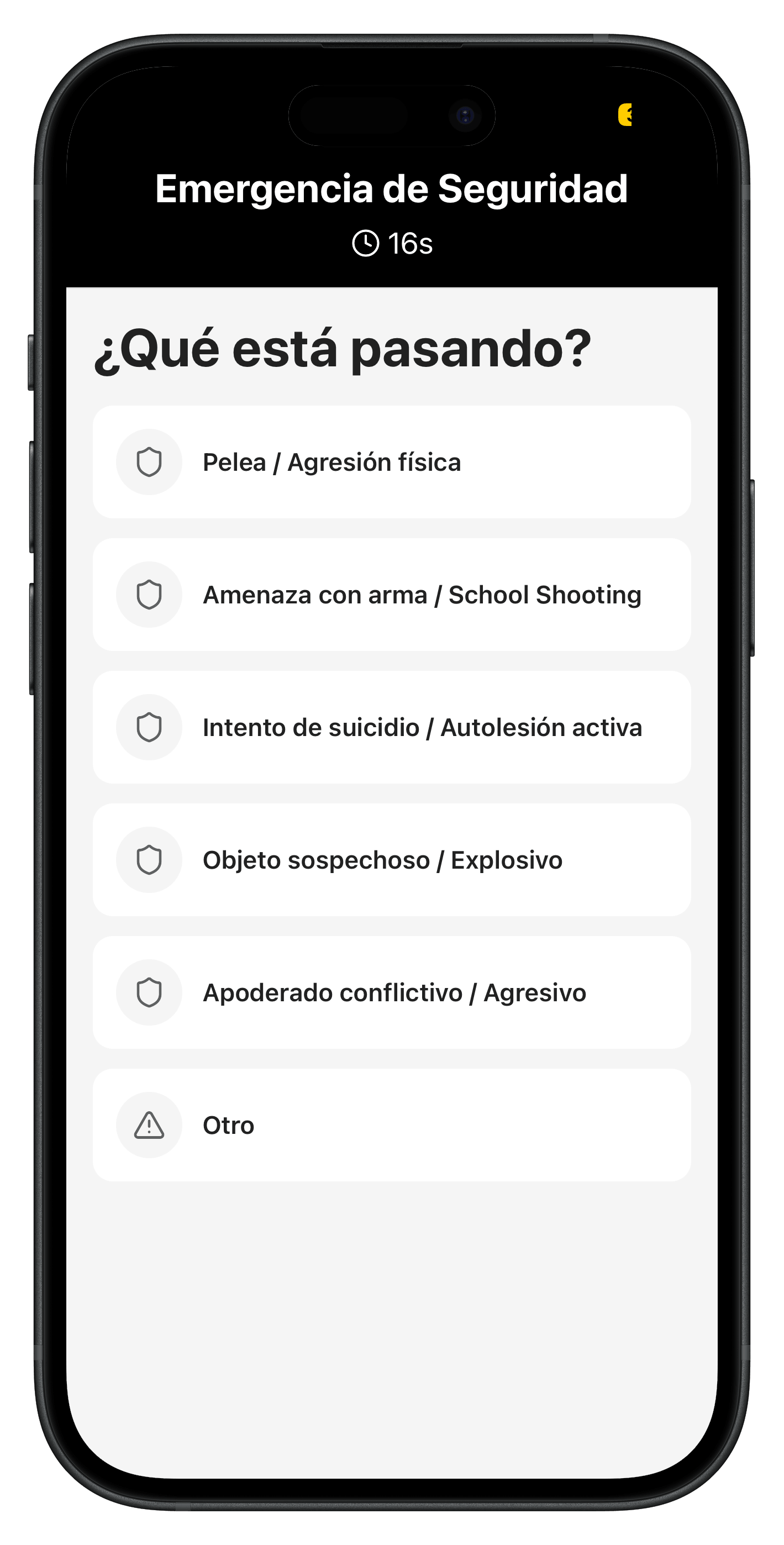 Clasifica el tipo de emergencia